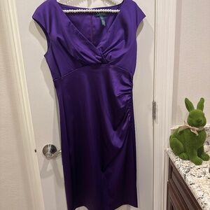 Beautiful Ralph Lauren Sleeveless Size 10 Purple Dress